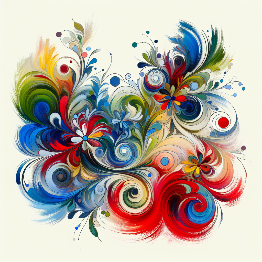 Abstract Floral Whirl Paint By Diamonds Art