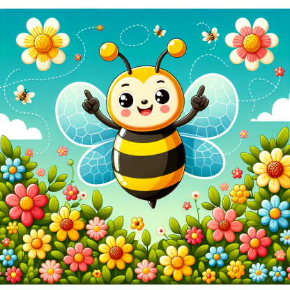Joyful Bumblebee Paint By Diamonds