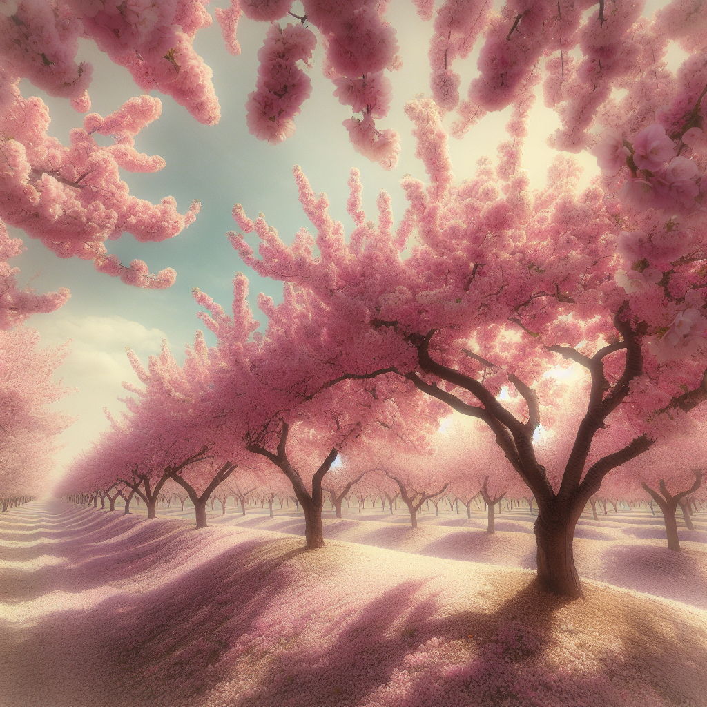 Cherry Orchard Blossom Paint By Diamond