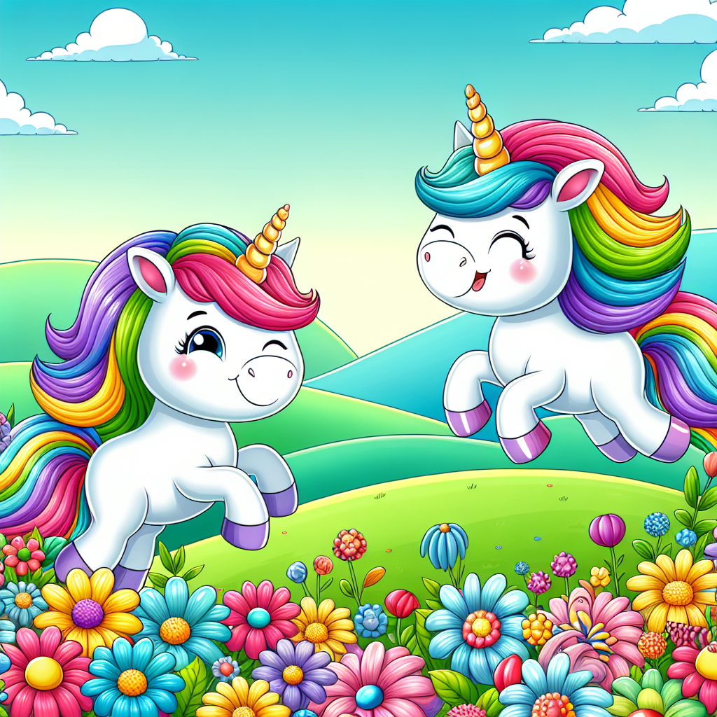 Frolicking Unicorns Paint By Color