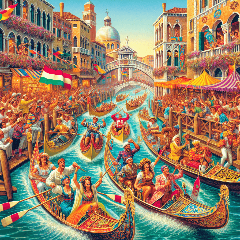 The Venetian Regata - Italy Painting Diamond Kit