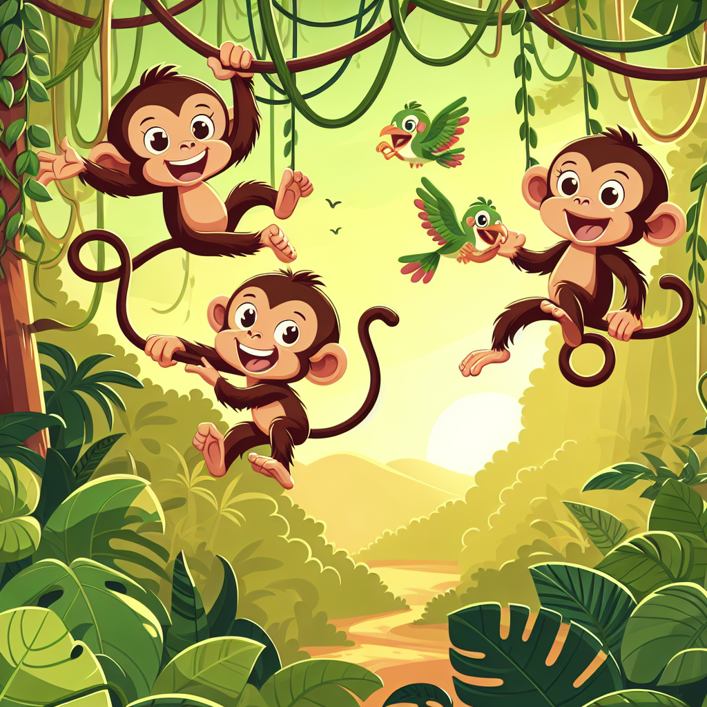 Mischievous Monkey Jungle Paint By Diamonds Kits