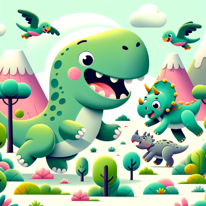 Dashing Dinosaurs Diamond Painting