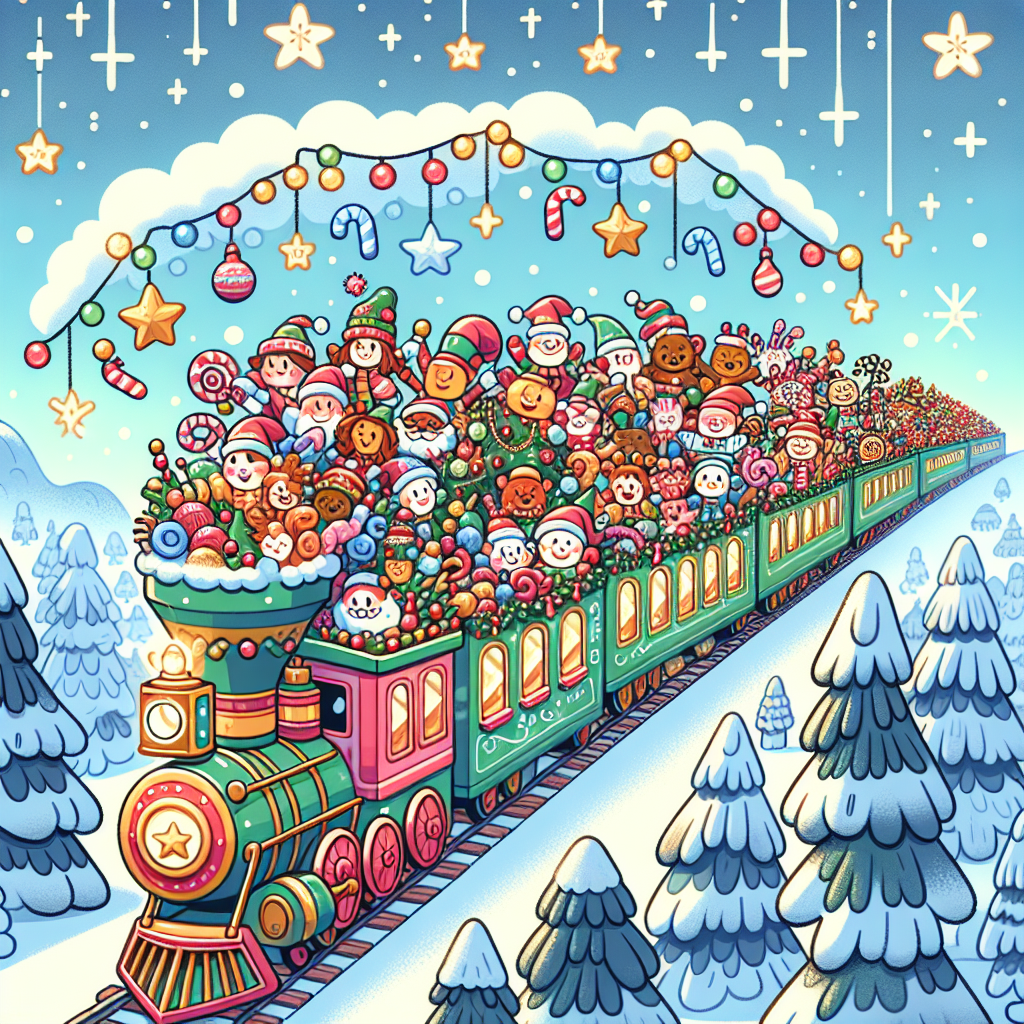 Jolly Holiday Train Paint By Diamonds