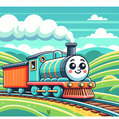 Whimsical Train Painting By Diamonds Kit
