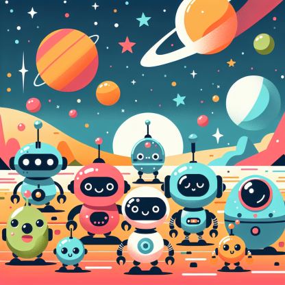 Outer Space Robot Explorers Paint By Diamonds