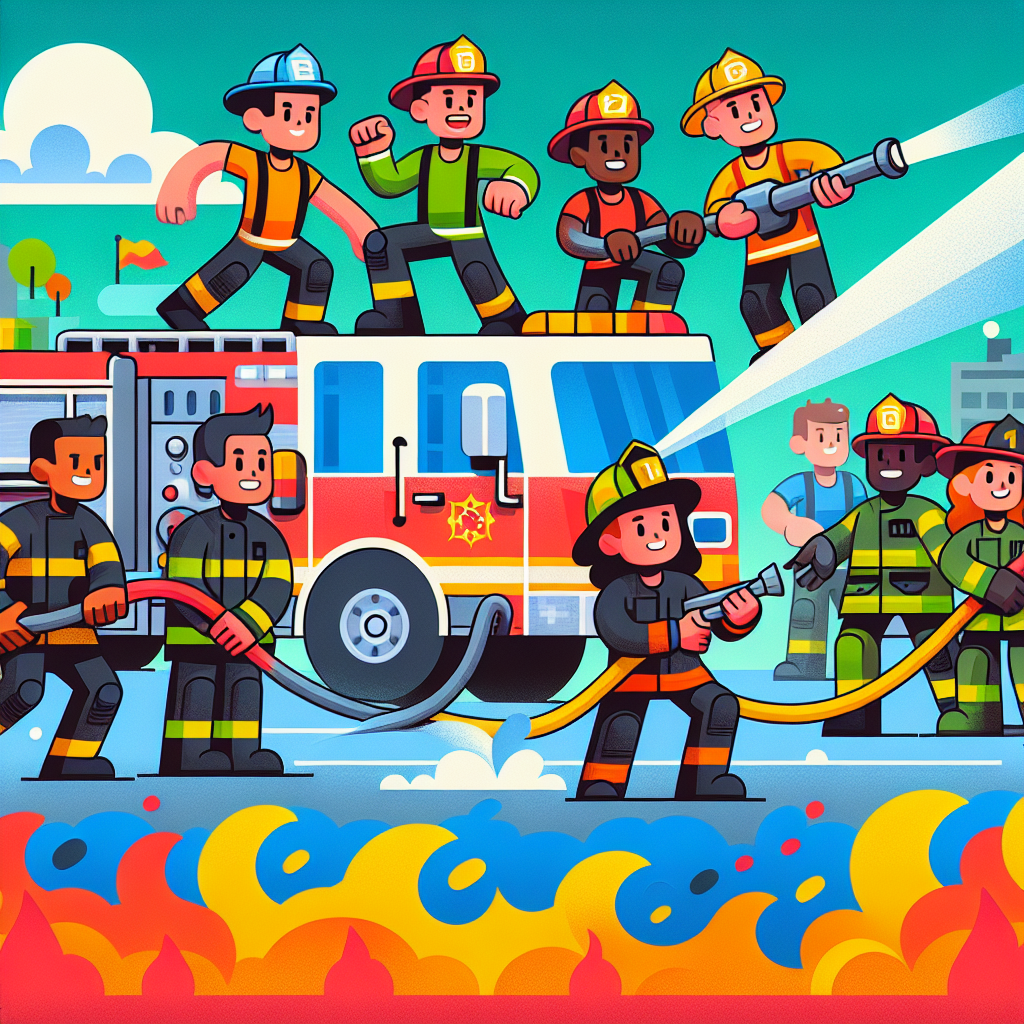 Friendly Firefighters Brigade Diamonded Painting Kits