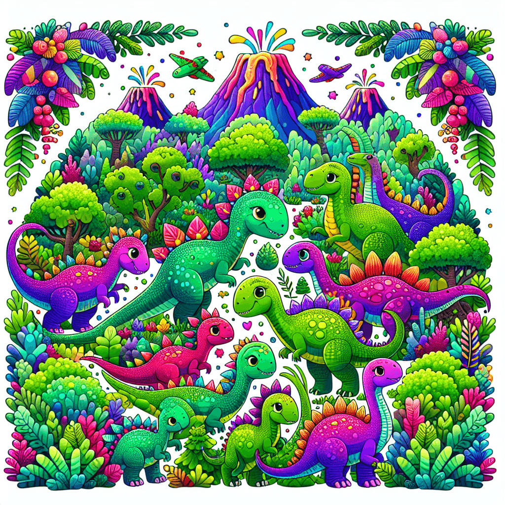 Whimsical Dino Adventure Paint By Diamonds Kits