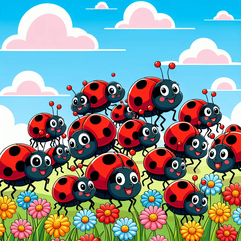 Cute Ladybug Parade Paint By Diamonds Art