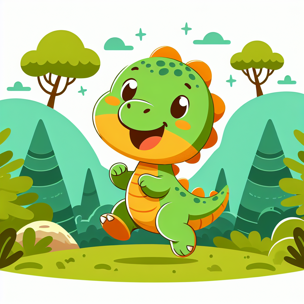 Playful Baby Dino Painting By Diamonds Kit