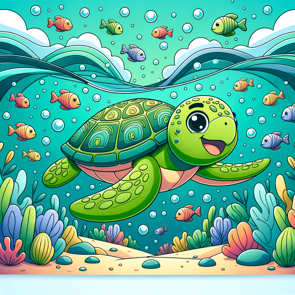 Jolly Sea Turtle Paint By Color