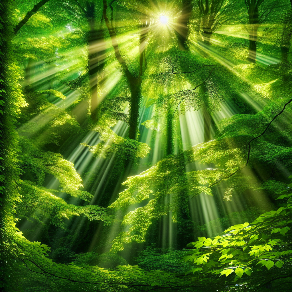 Dappled Forest Light Diamond Painting