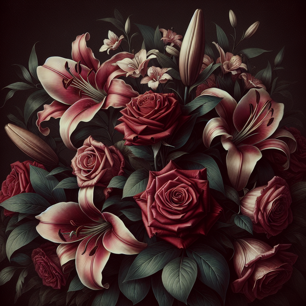 Renaissance Floral Bouquet Painting Diamond Kit