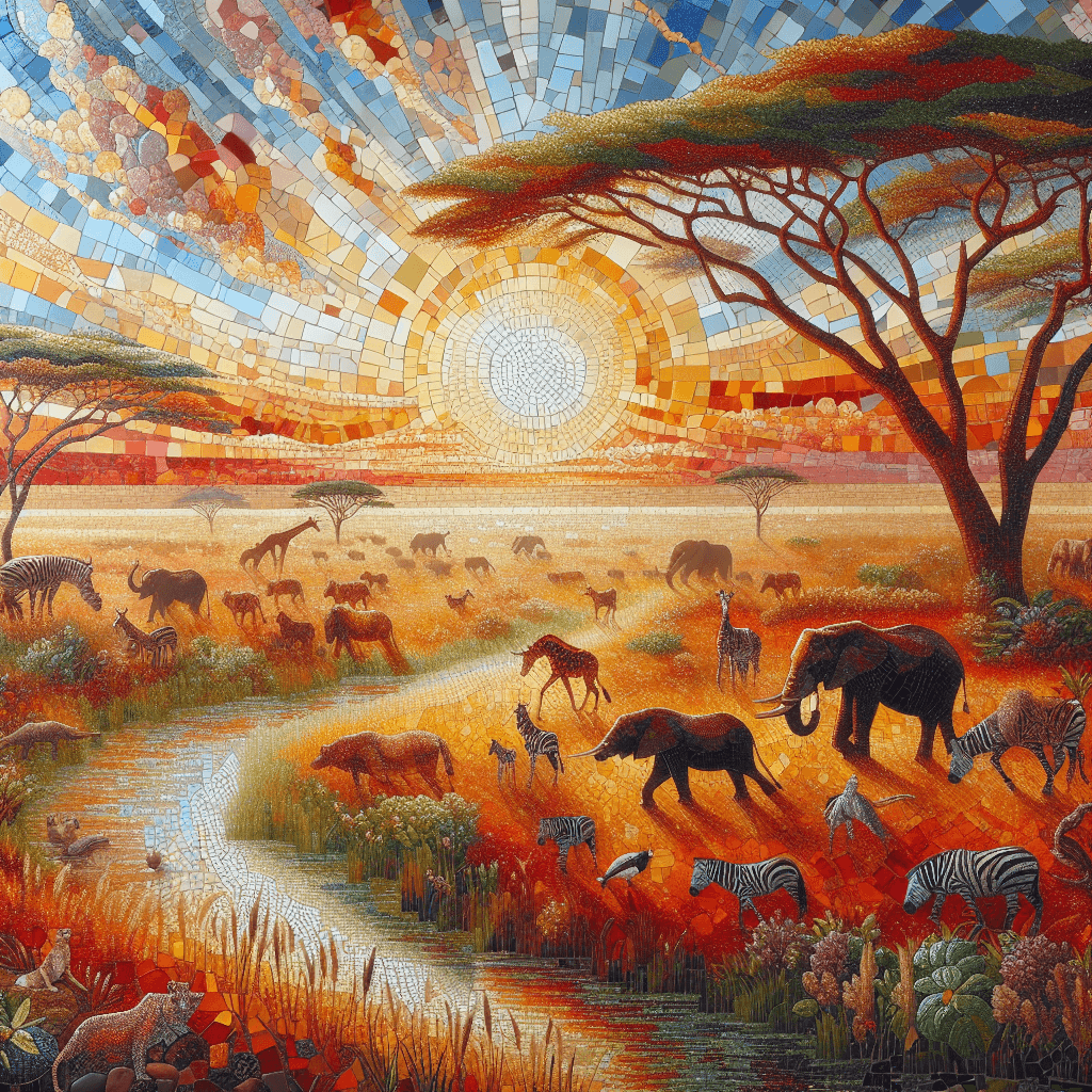 Mosaic Of The Savannah Paint By Diamonds