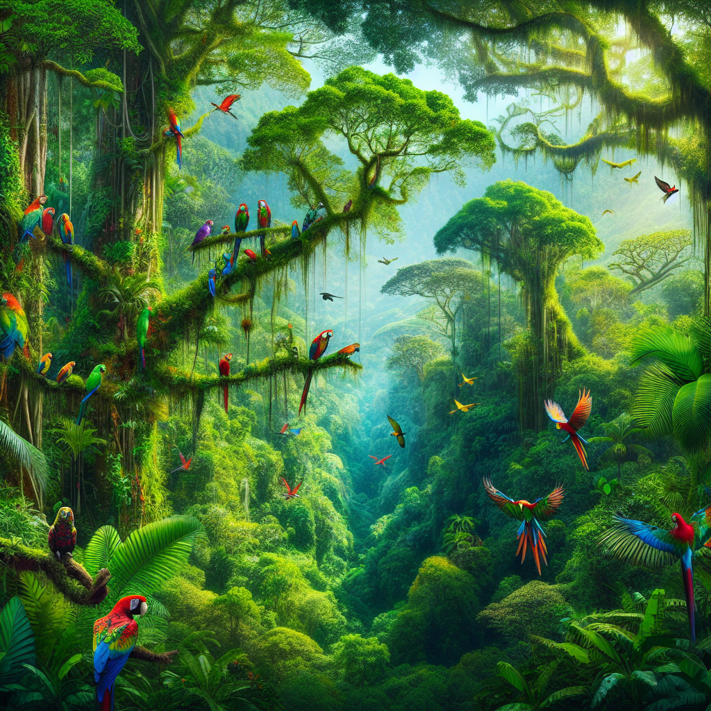 Exotic Rainforest Canopy Paint By Diamond