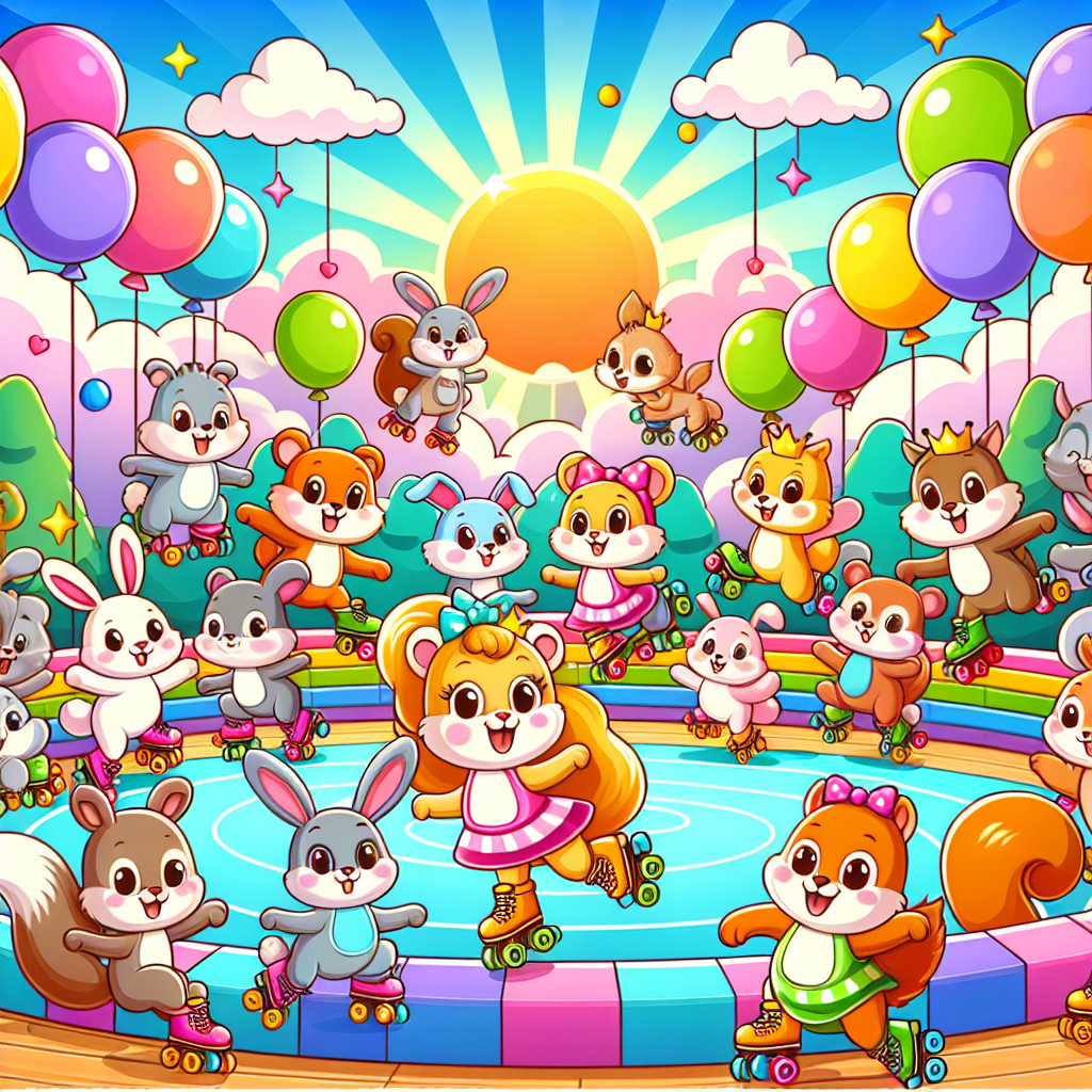 Rainbow Roller Skating Paint By Diamonds Art