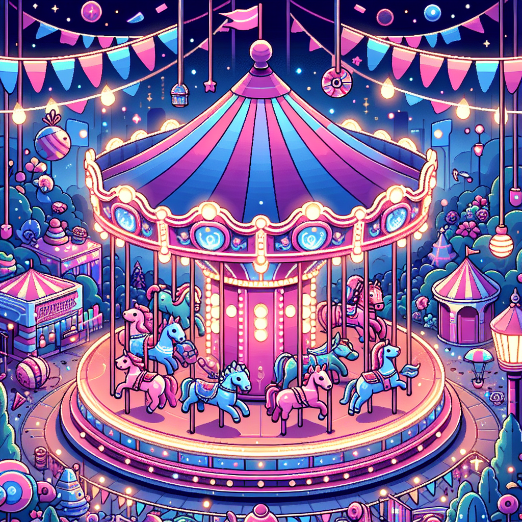 Merry Carousel Ride Paint By Diamonds Art