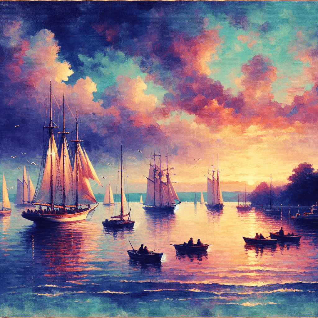 Classical Harbor At Dusk Painting Diamond Kit