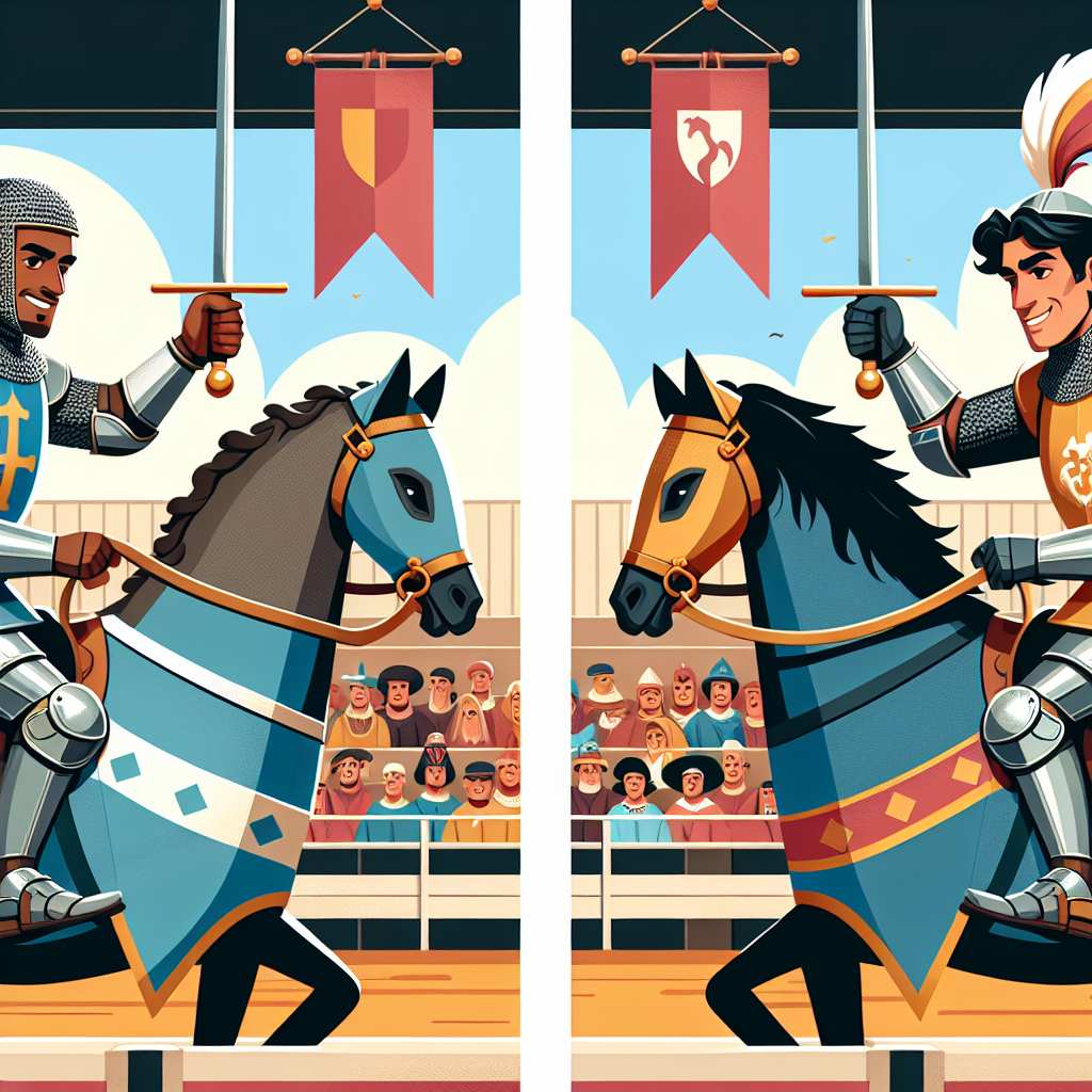Medieval Jousting Tournament Paint By Color