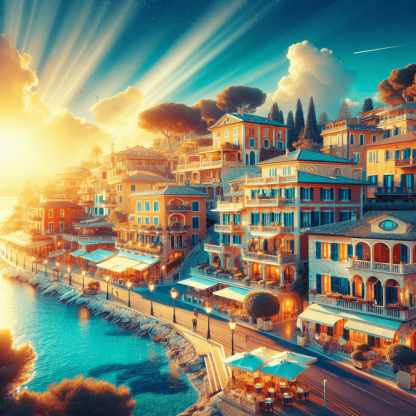 Mediterranean Seaside Village Paint By Diamonds