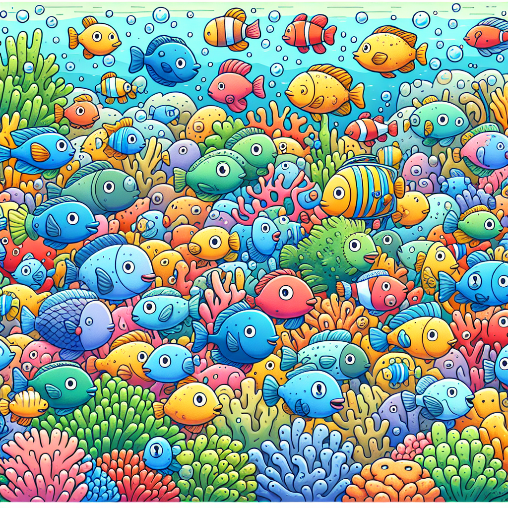 Under The Ocean With Colorful Fish Paint By Diamond