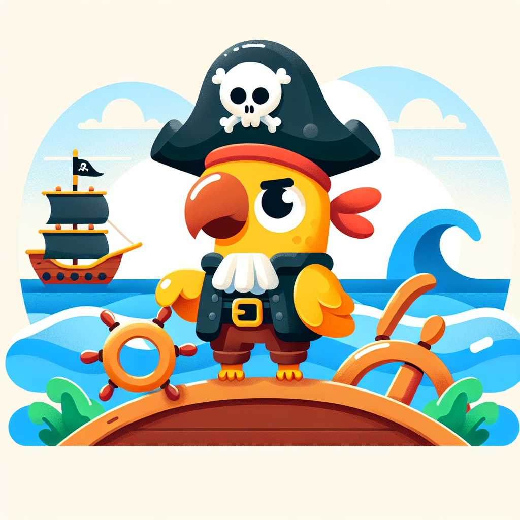 Pirate Parrot's Ocean Voyage Paint By Diamond