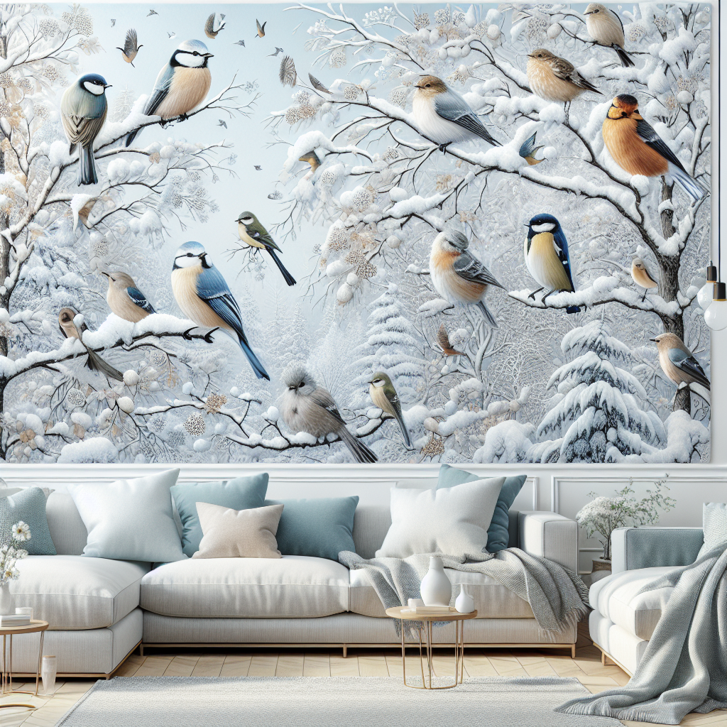Lovely Winter Birds Paint By Diamonds Kits