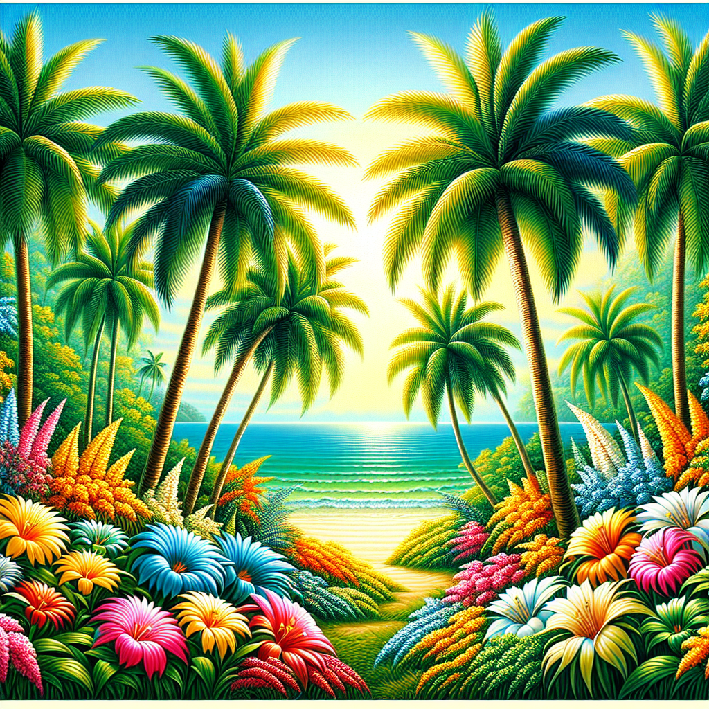 Lush Tropical Getaway Painting By Diamonds Kit