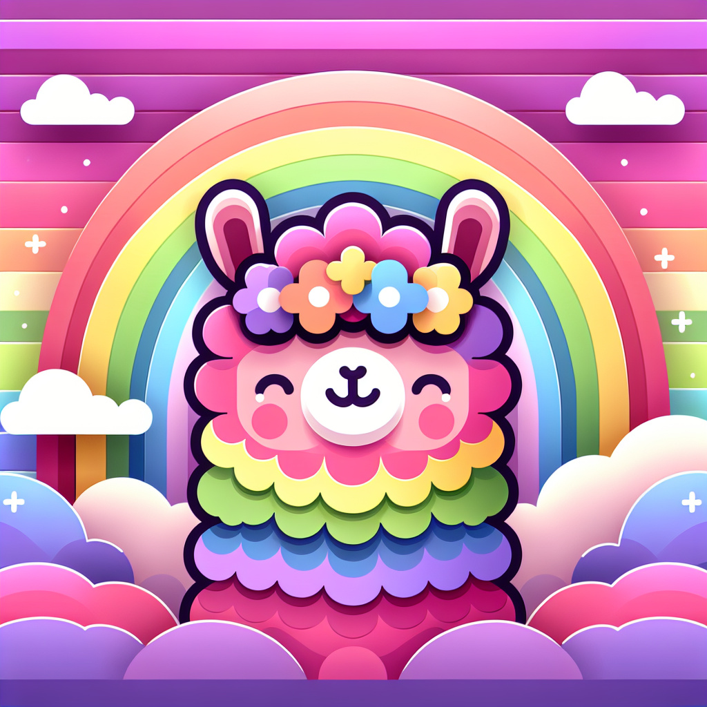 Rainbow Llama Paint By Diamonds