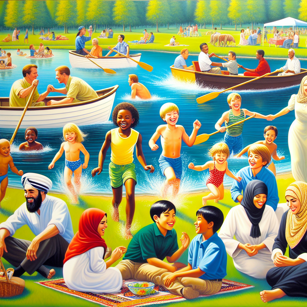 Summer Fun At The Lake Painting By Diamonds Kit