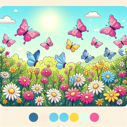 Breezy Butterfly Garden Paint By Diamonds
