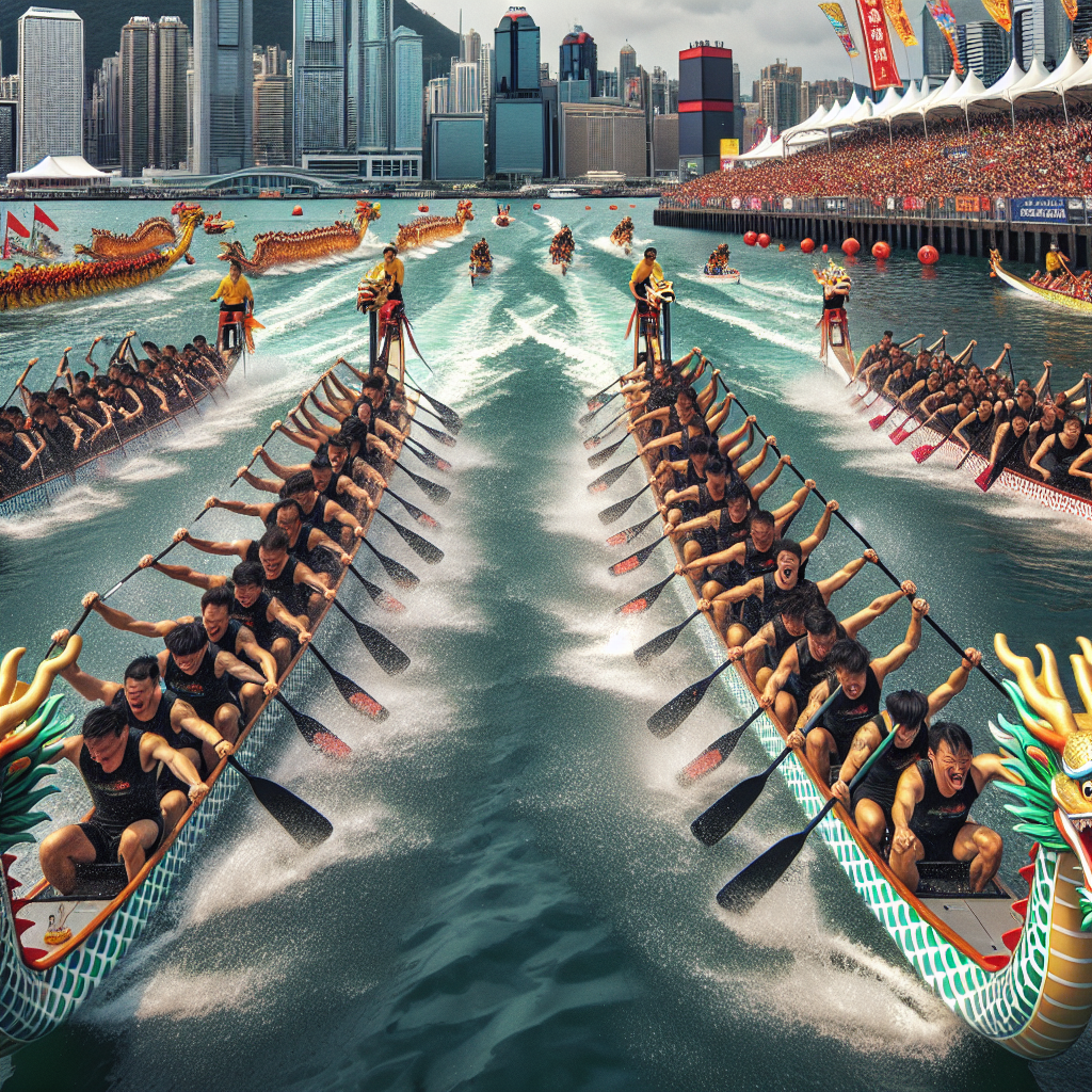 Hong Kong Dragon Boat Carnival Painting Diamond Kit