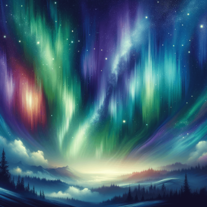 Breathtaking Aurora Borealis Paint By Diamonds Art
