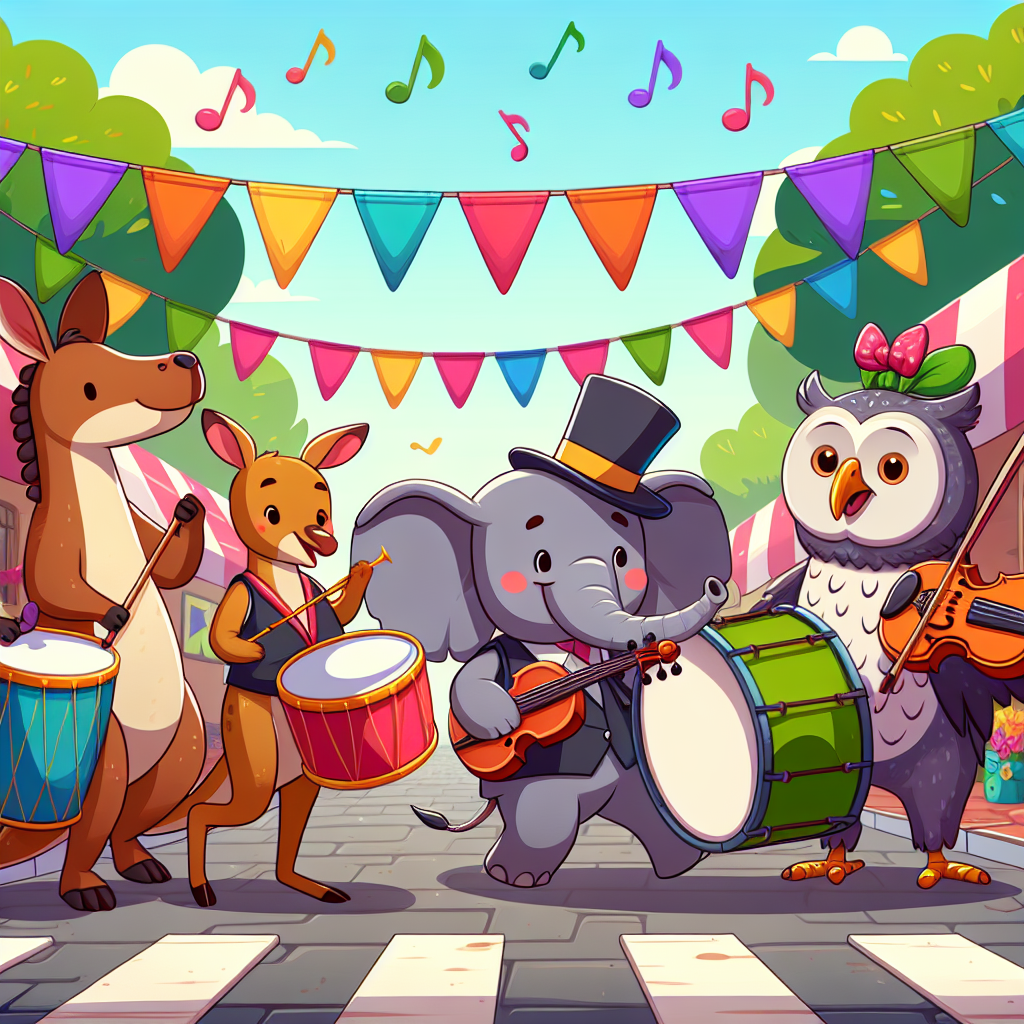 Musical Parade Of Animals Paint By Diamonds Kits