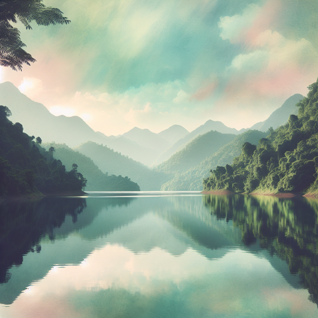 Tranquil Lakeside Reflection Diamond Painting