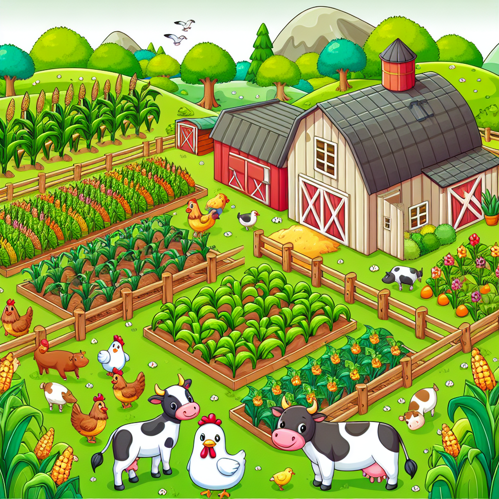 Happy Farmyard Scene Paint By Diamonds Kits