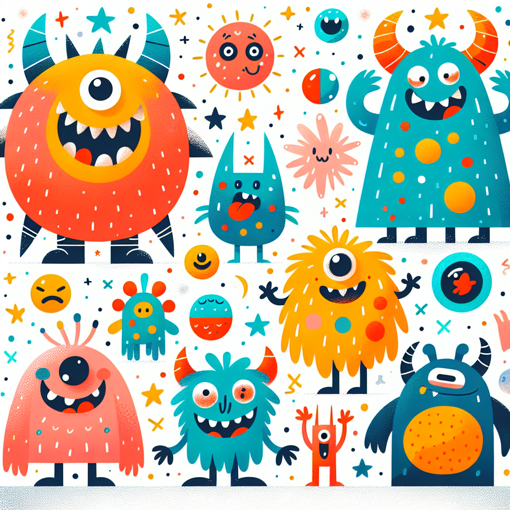 Friendly Monster Family DIY Paint By Diamonds
