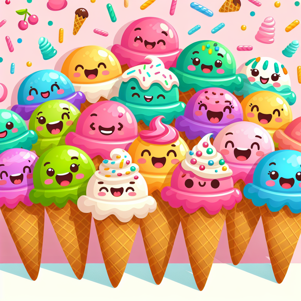 Rainbow Ice Cream Party Paint By Diamonds