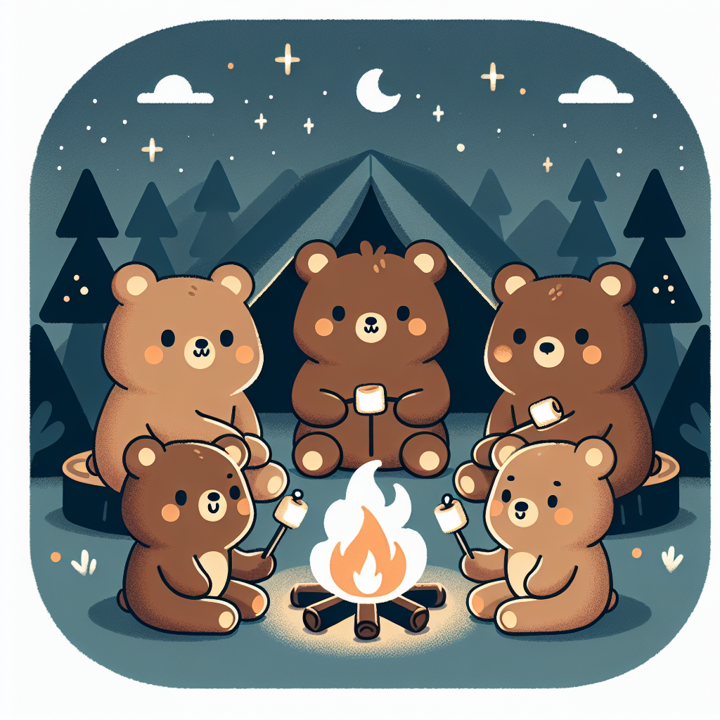 Camping Adventure Bear Cubs Paint By Diamond