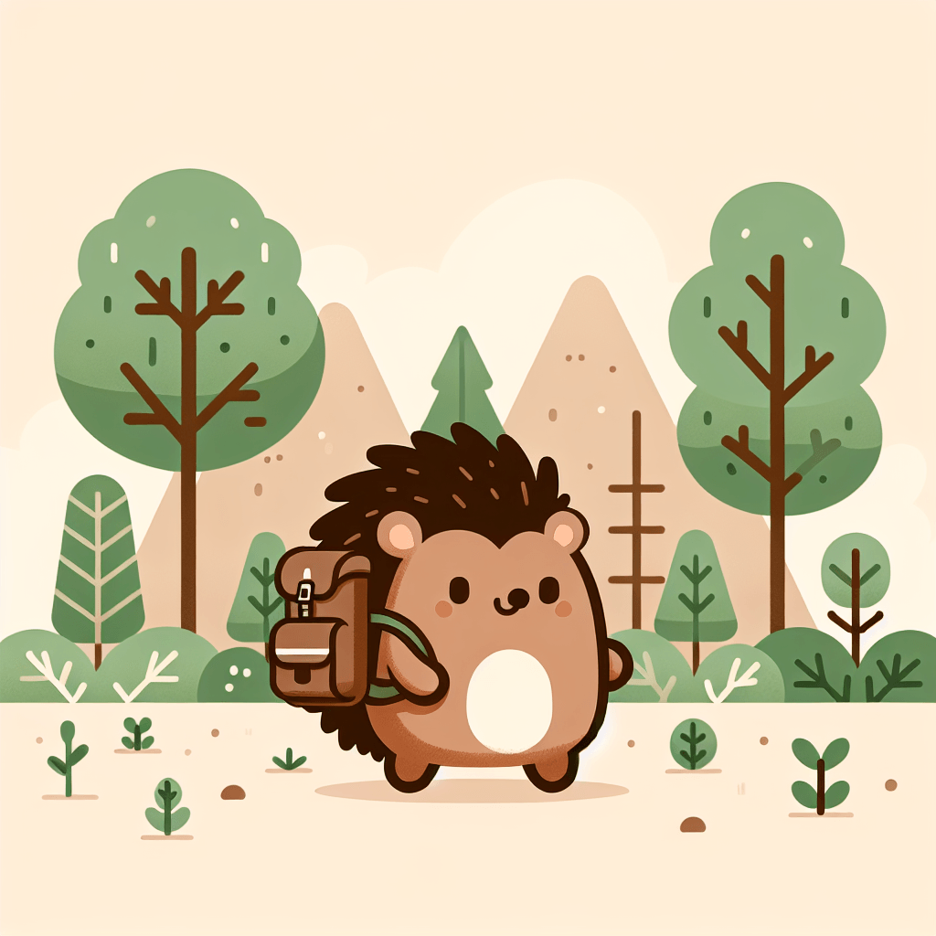 Hiking Hedgehog Diamonded Painting Kits