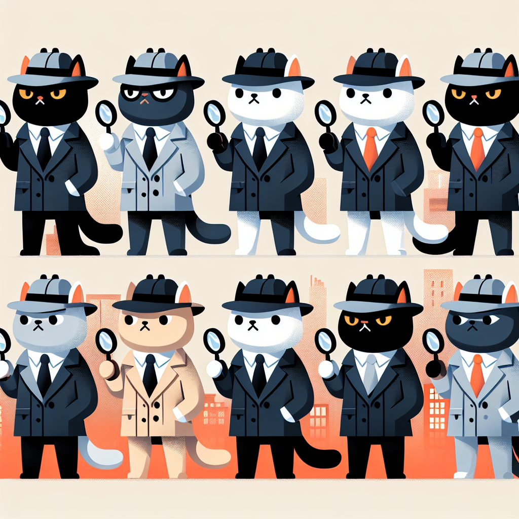 Mystery Solving Cat Crew Painting Diamond Kit