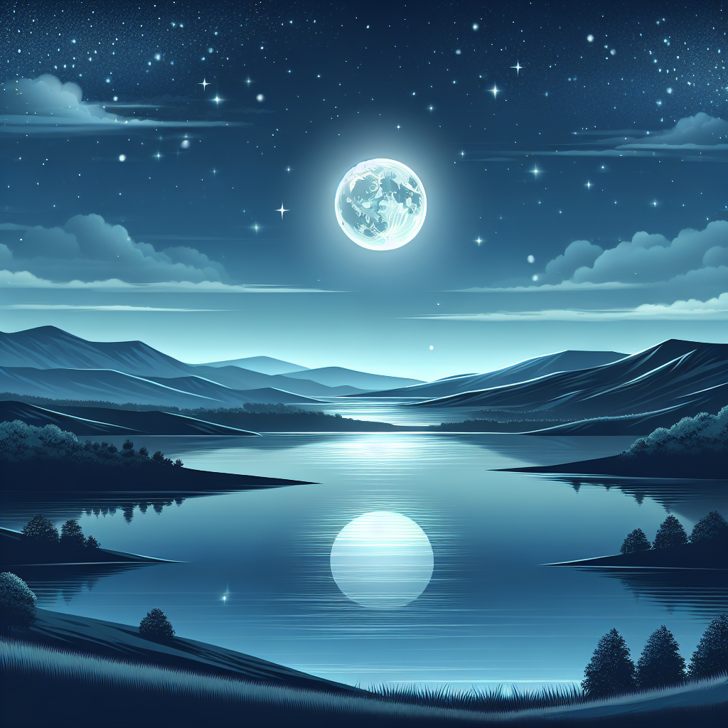 Celestial Moonlit Lake Paint By Diamonds