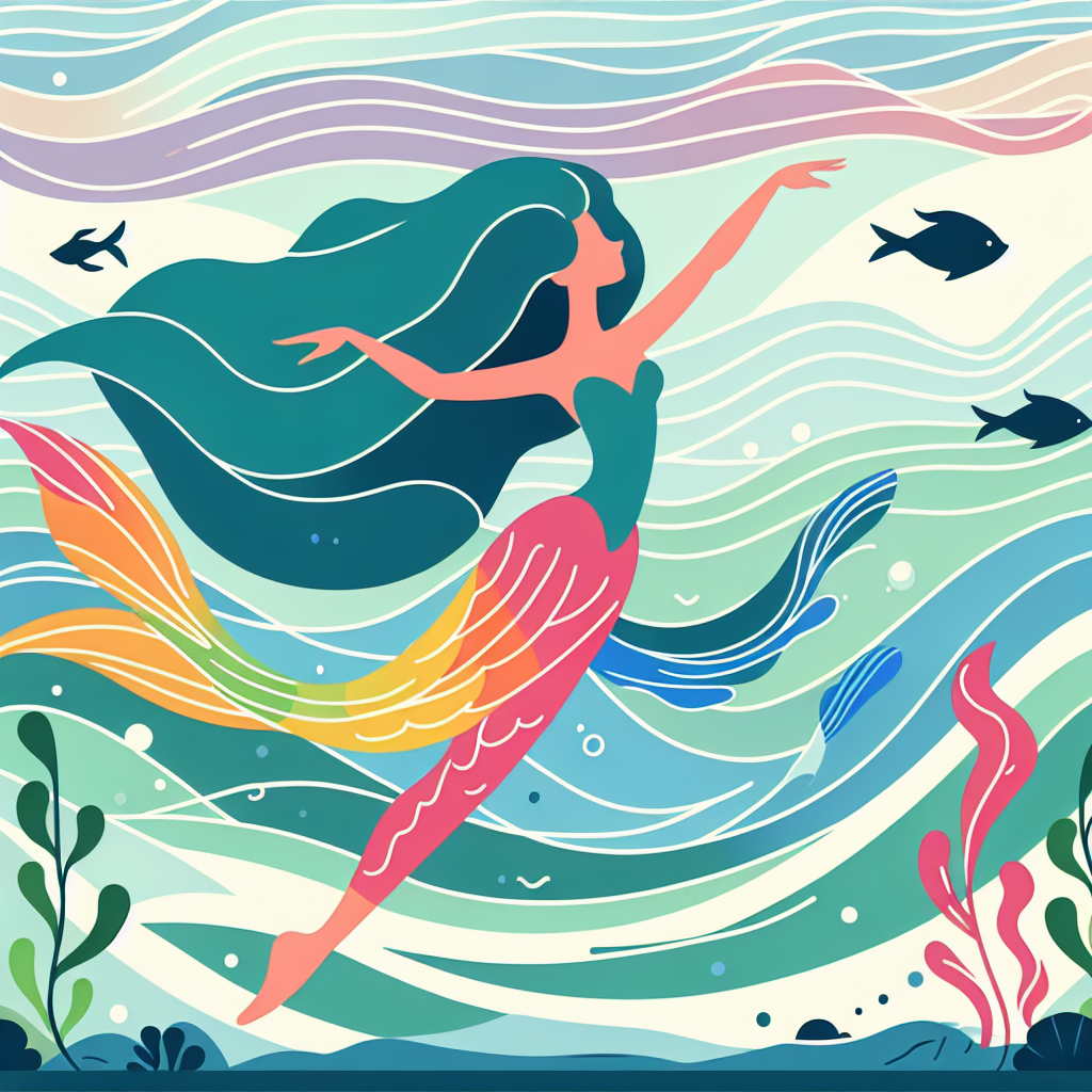 Playful Mermaid's Ocean Ballet Paint By Diamond