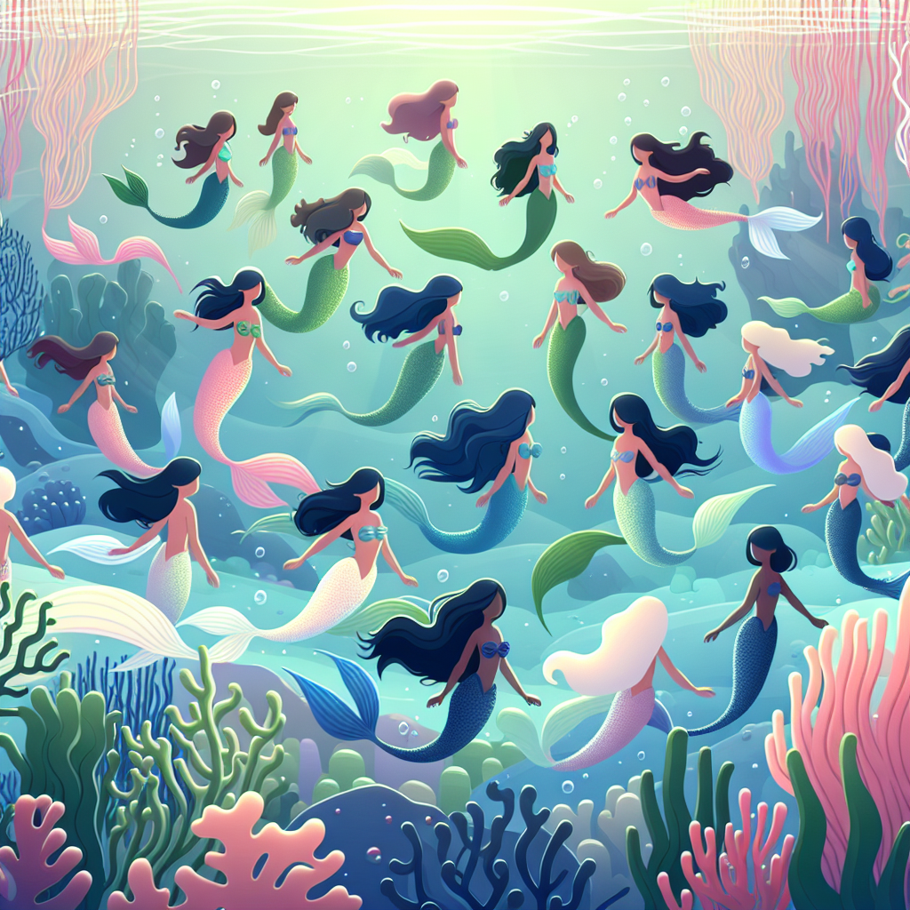 Undersea Mermaid Garden DIY Paint By Diamonds