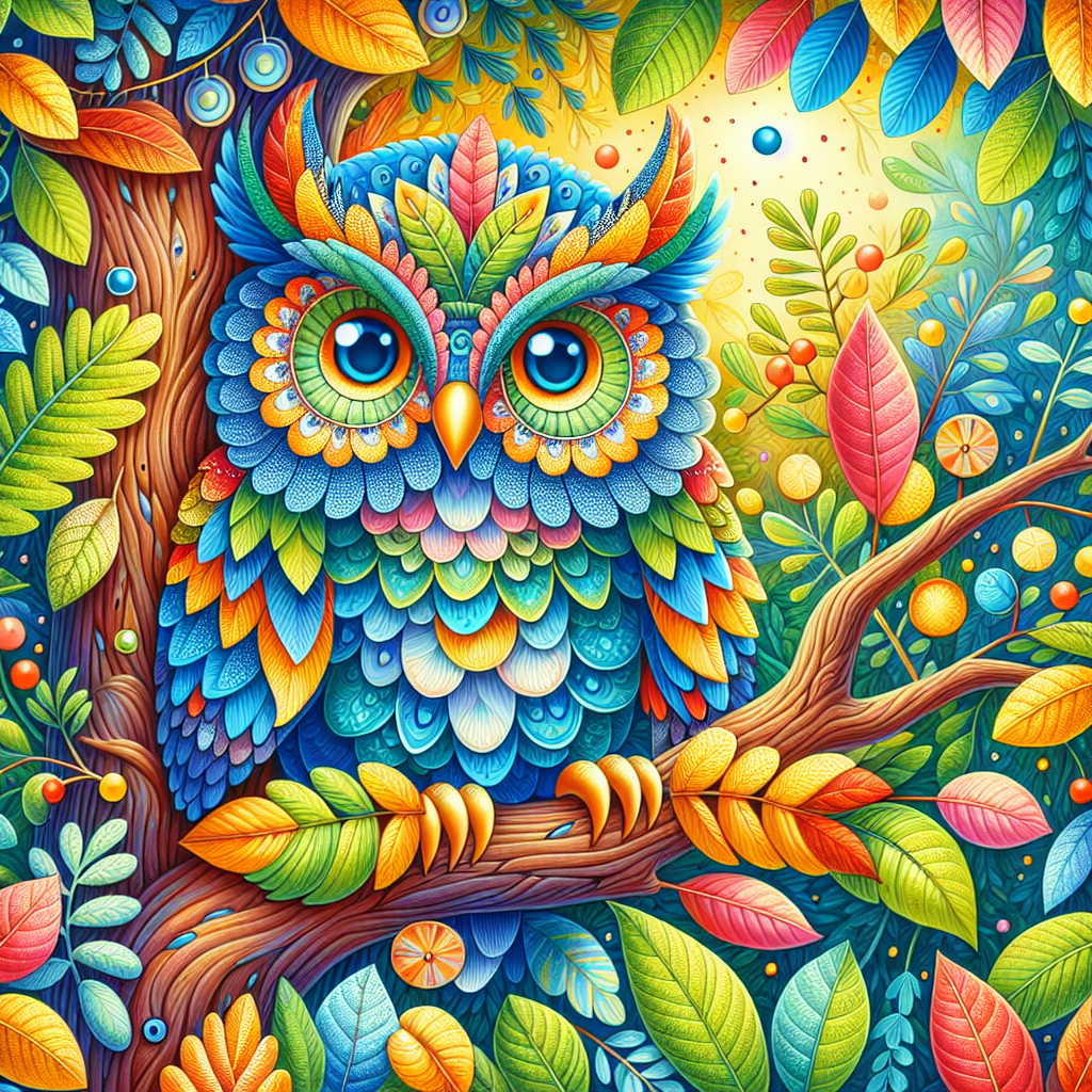 Artistic Owl Paint By Diamond