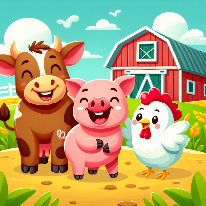 Cuddly Farm Friends Paint By Color