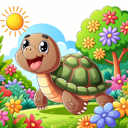 Happy Tortoise Paint By Color