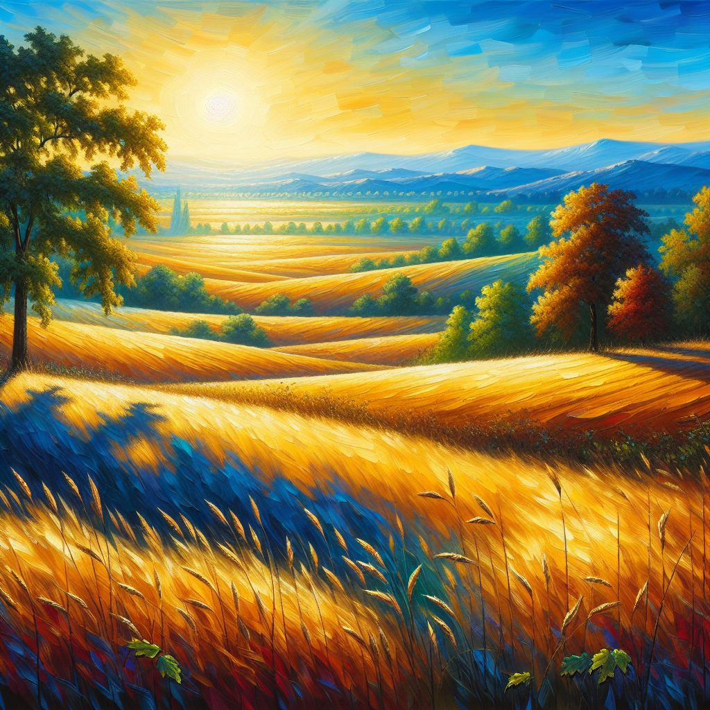 Sunny Countryside Vista Paint By Diamond