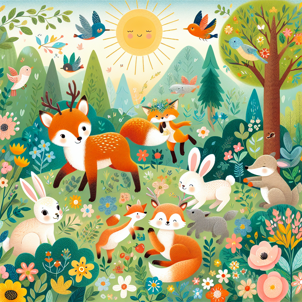 Frolicsome Forest Friends Painting Diamond Kit