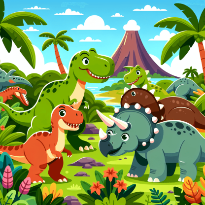 Dino World Explorers Paint By Color